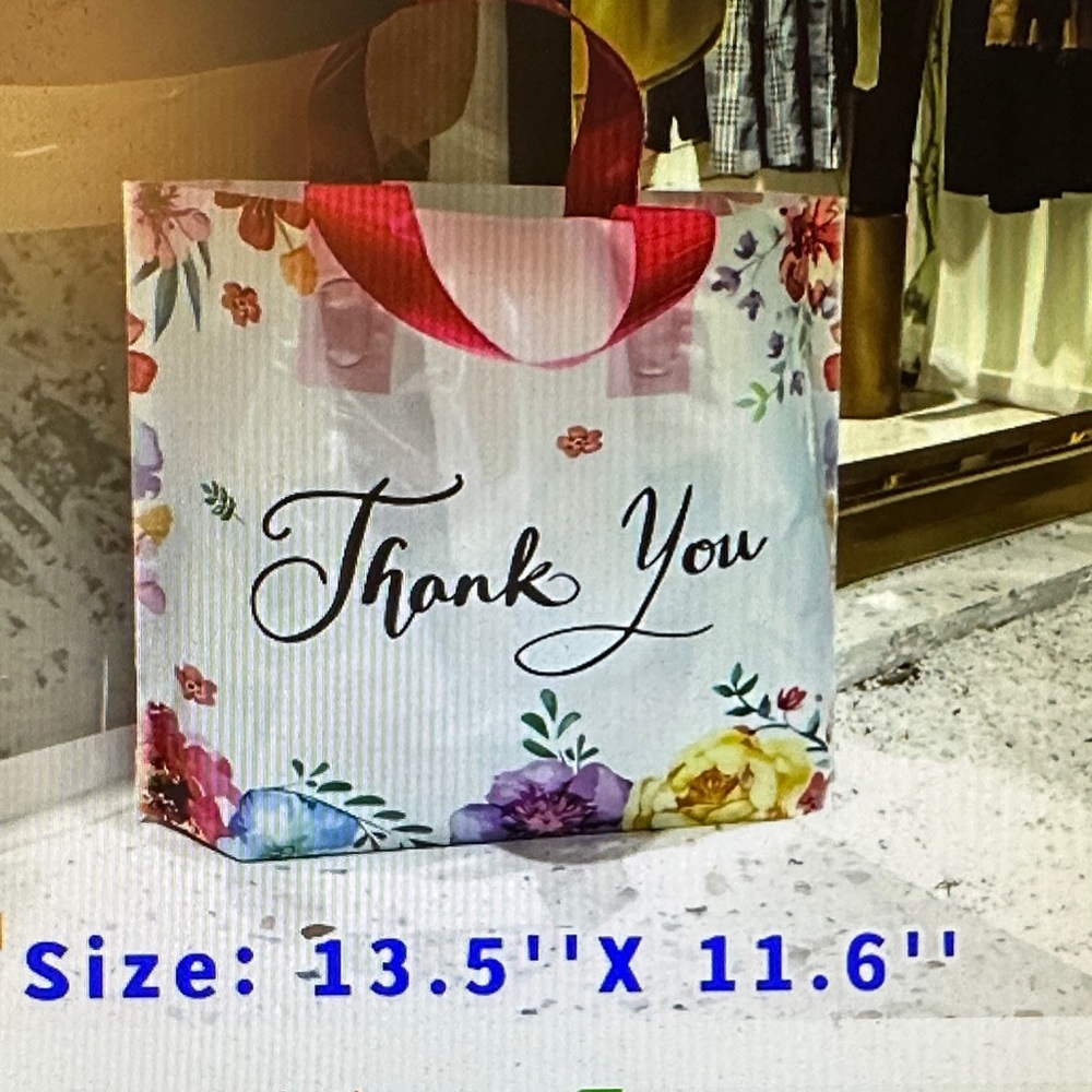❣️5|$25 ❣️Floral Thank You reusable Tote Bag. New